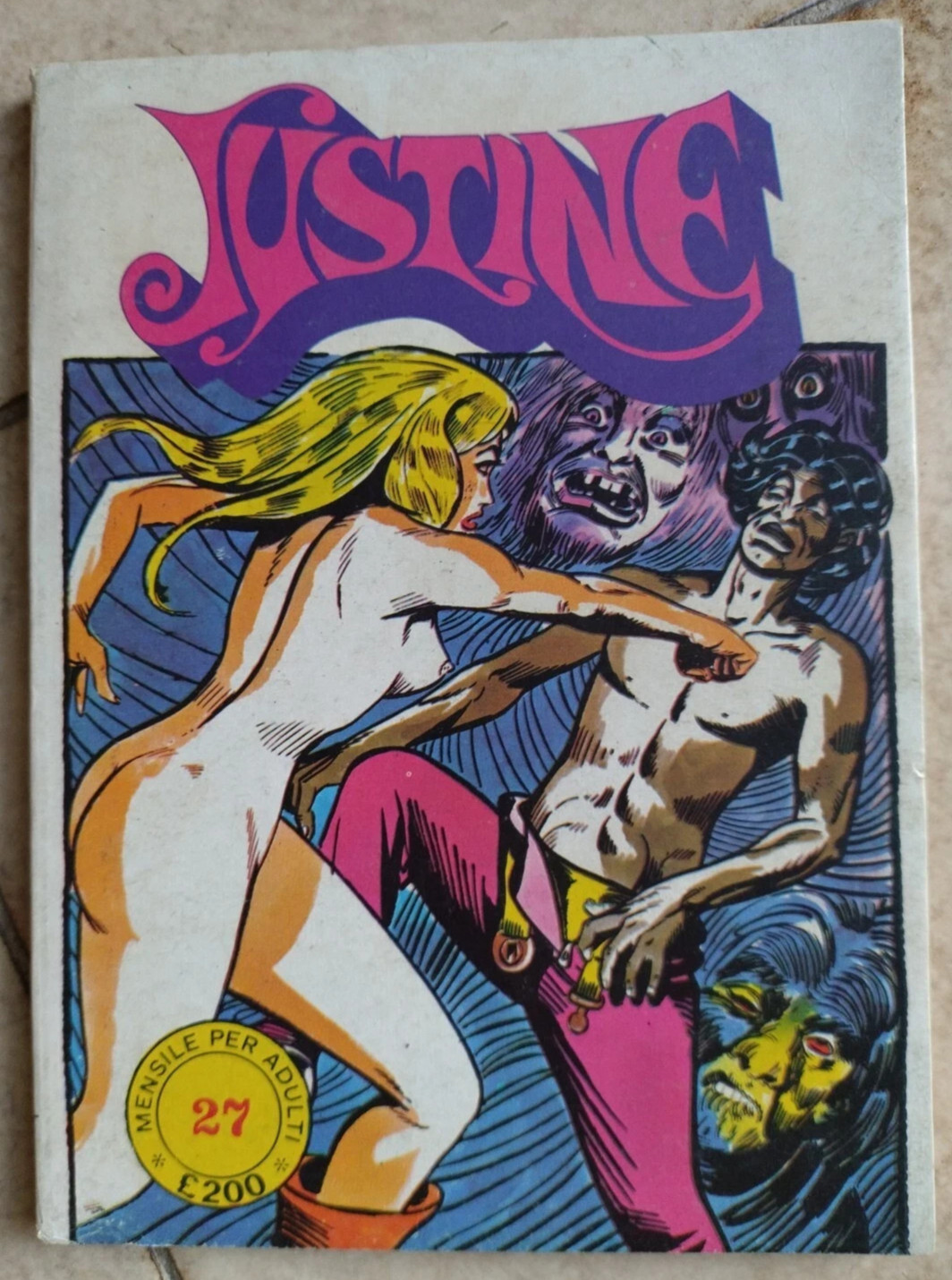 Fumetto JUSTINE n. 27 - Giorno di massacro - Ed. SIE - Anno 1971