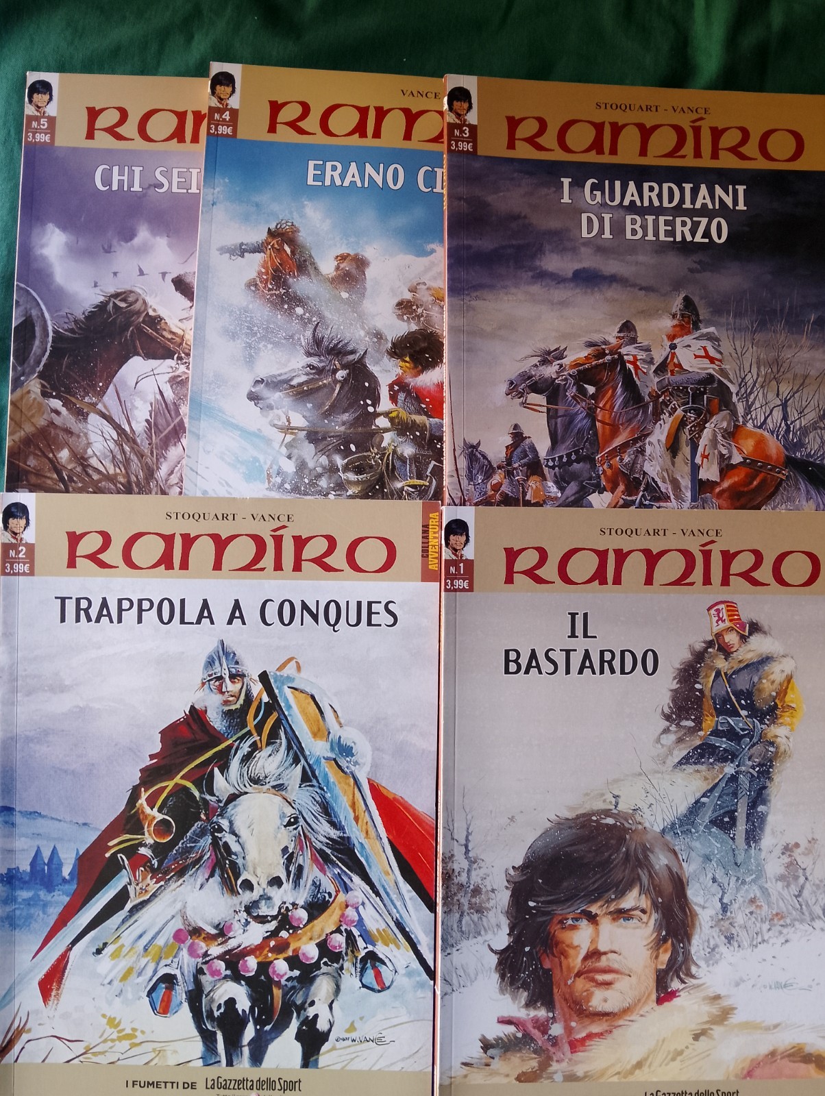 RAMIRO N°1/5 SERIE COMPLETA - LA GAZZETTA DELLO SPORT N°64/68 - A COLORI