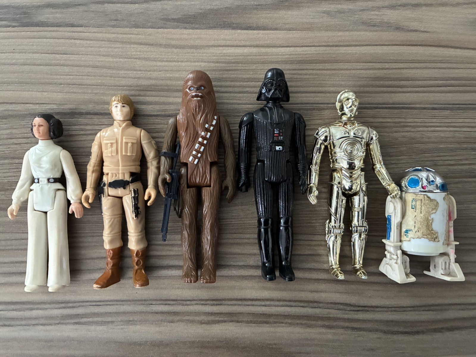 Lotto/pacchetto di 6 action figure/giocattoli originali Kenner 1977-1980 Star Wars