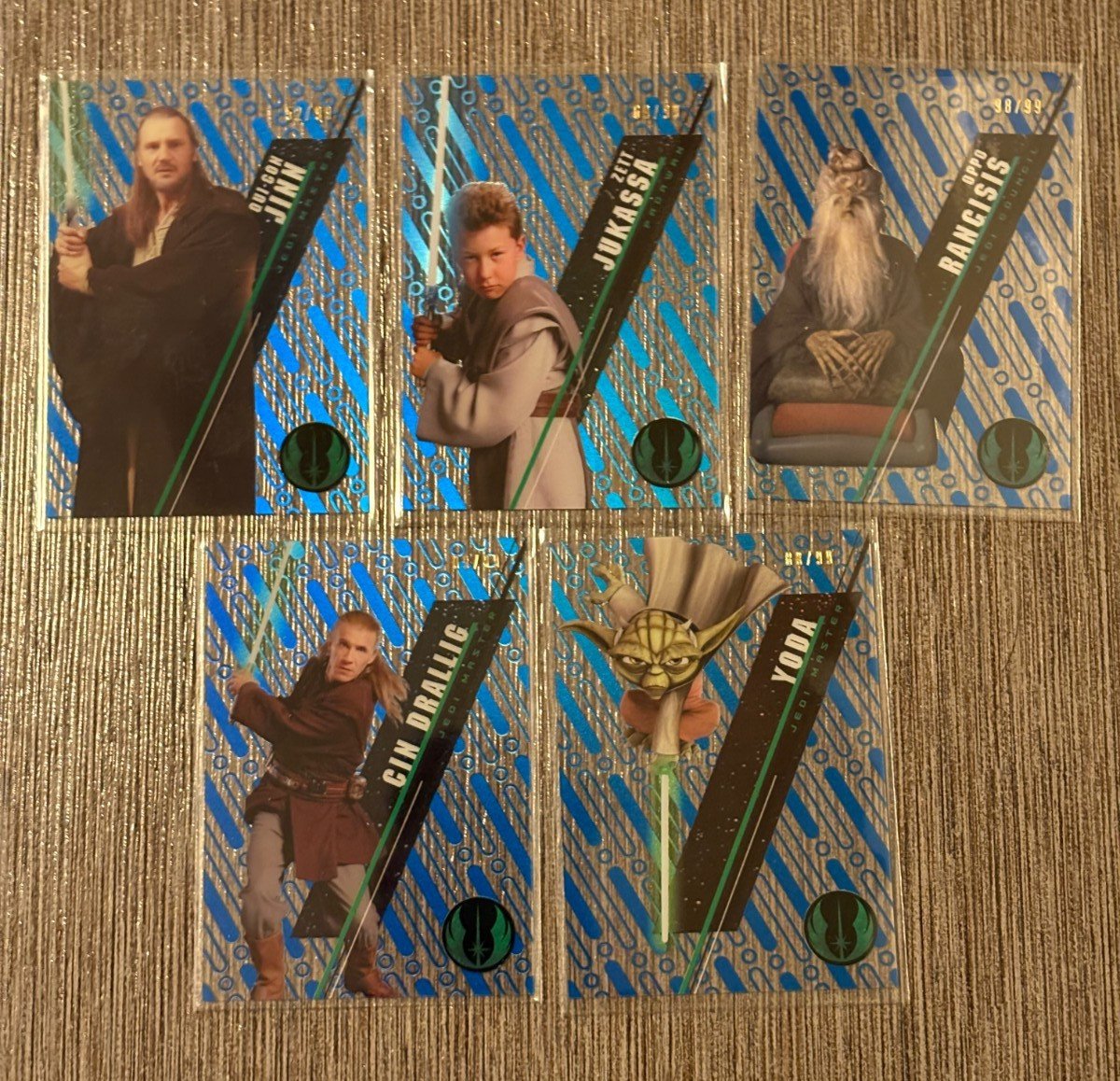 Lotto carte Jedi parallele Topps Star Wars High-Tek Blue #/99 2016