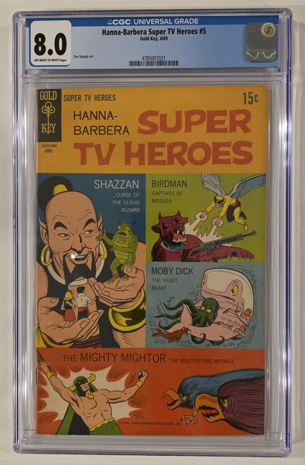 Hanna Barbera Super TV Heroes #5 CGC 8.0 Dan Spiegle Art Gold Key 1969