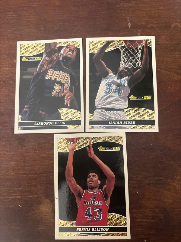Lot 3 cartes nba Topps black Gold 1994