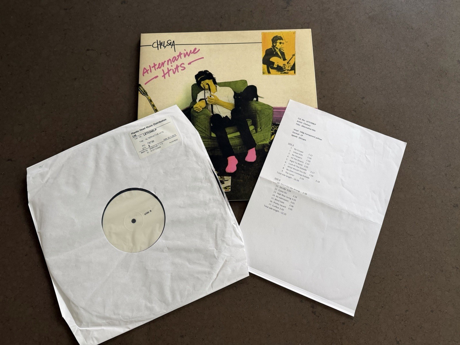 Chelsea - Alternative Hits LP. Rare Test Pressing Variant. Punk Rock. New Wave.
