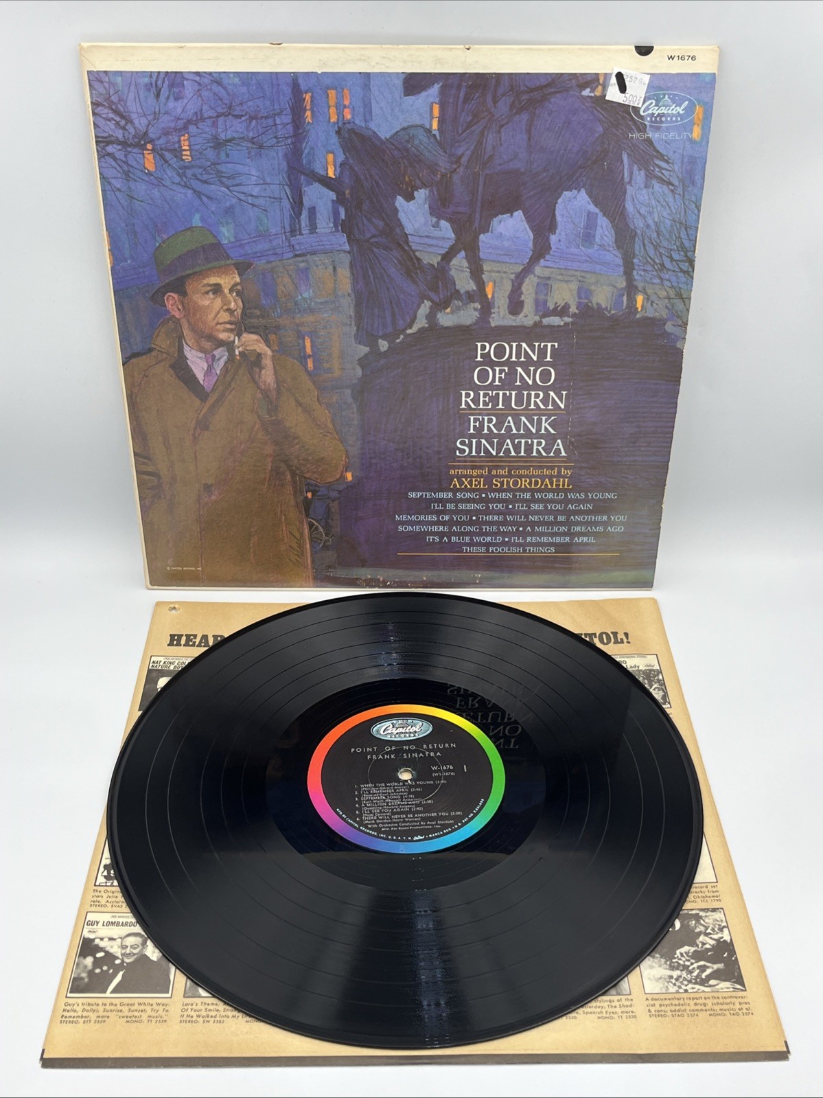 Frank Sinatra Point Of No Return Vinyl LP Capitol Records W-1676 Tested