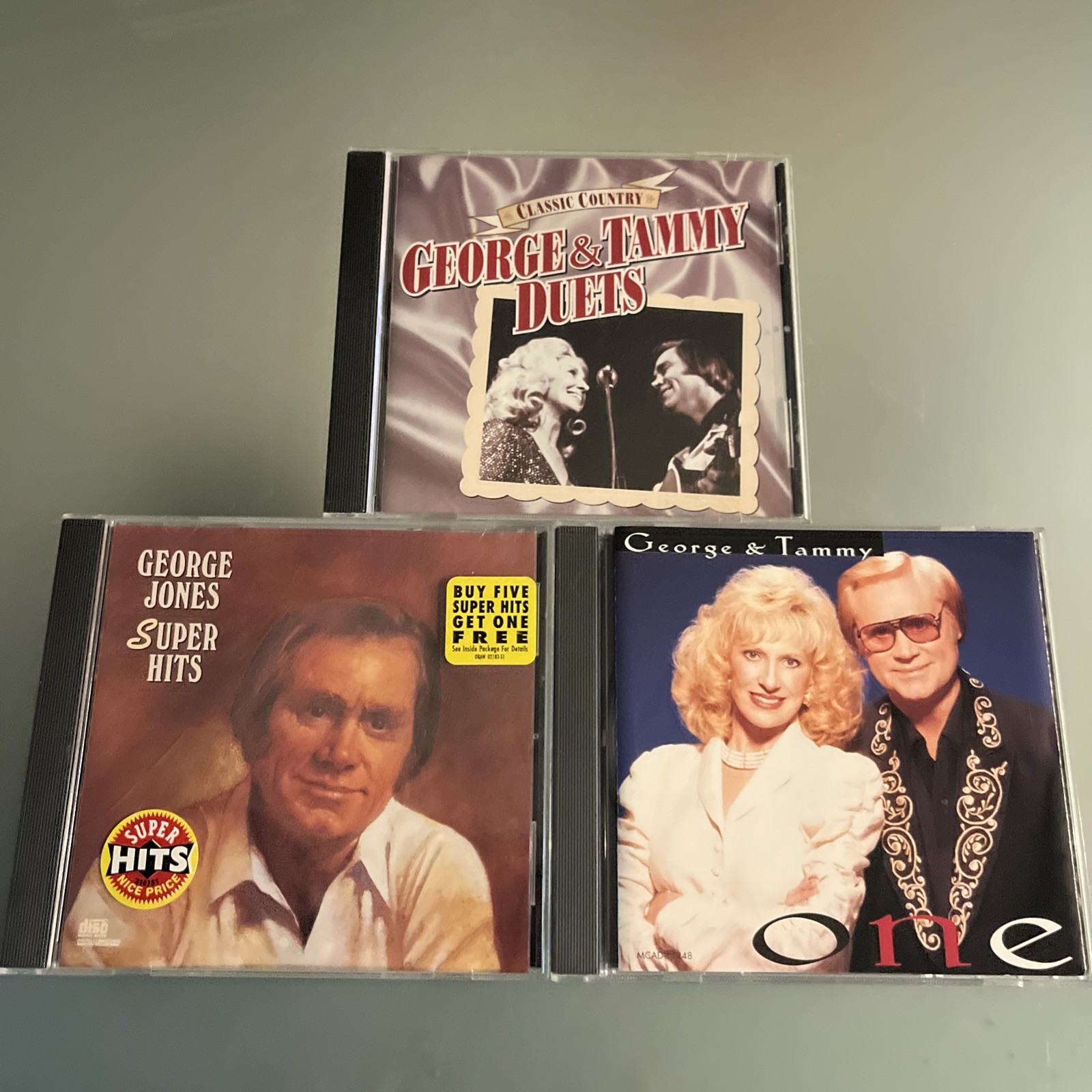 George Jones & Tammy Wynette 3 💿 LOT: Duets, One & Super Hits | EX!