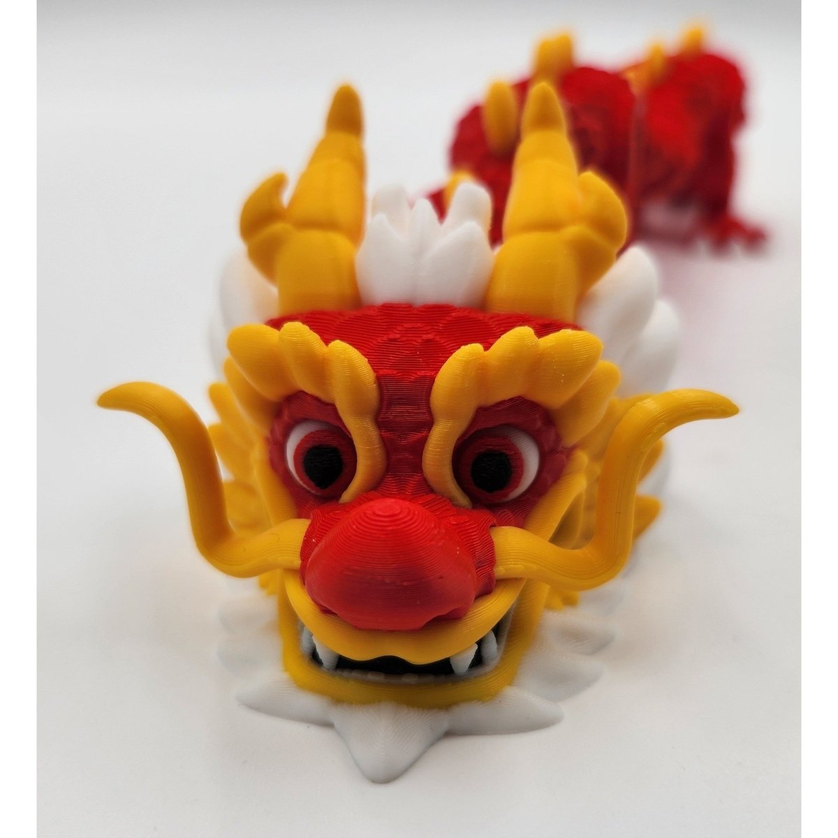 Drago Articolato Stampato 3D Multicolore Mitico Decorazione Scrivania Fantasia Espositore