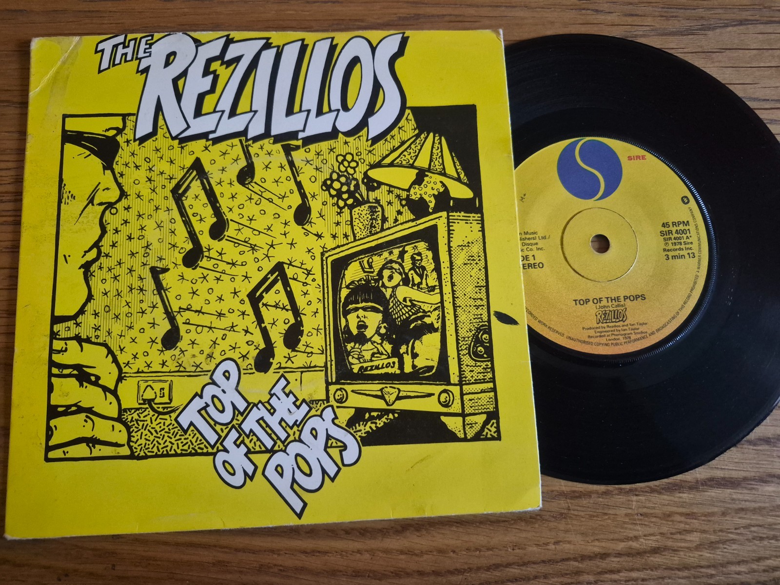 The Rezillos – Top Of The Pops 1978 Sire SIR 4001 Punk New Wave Picture Sleeve