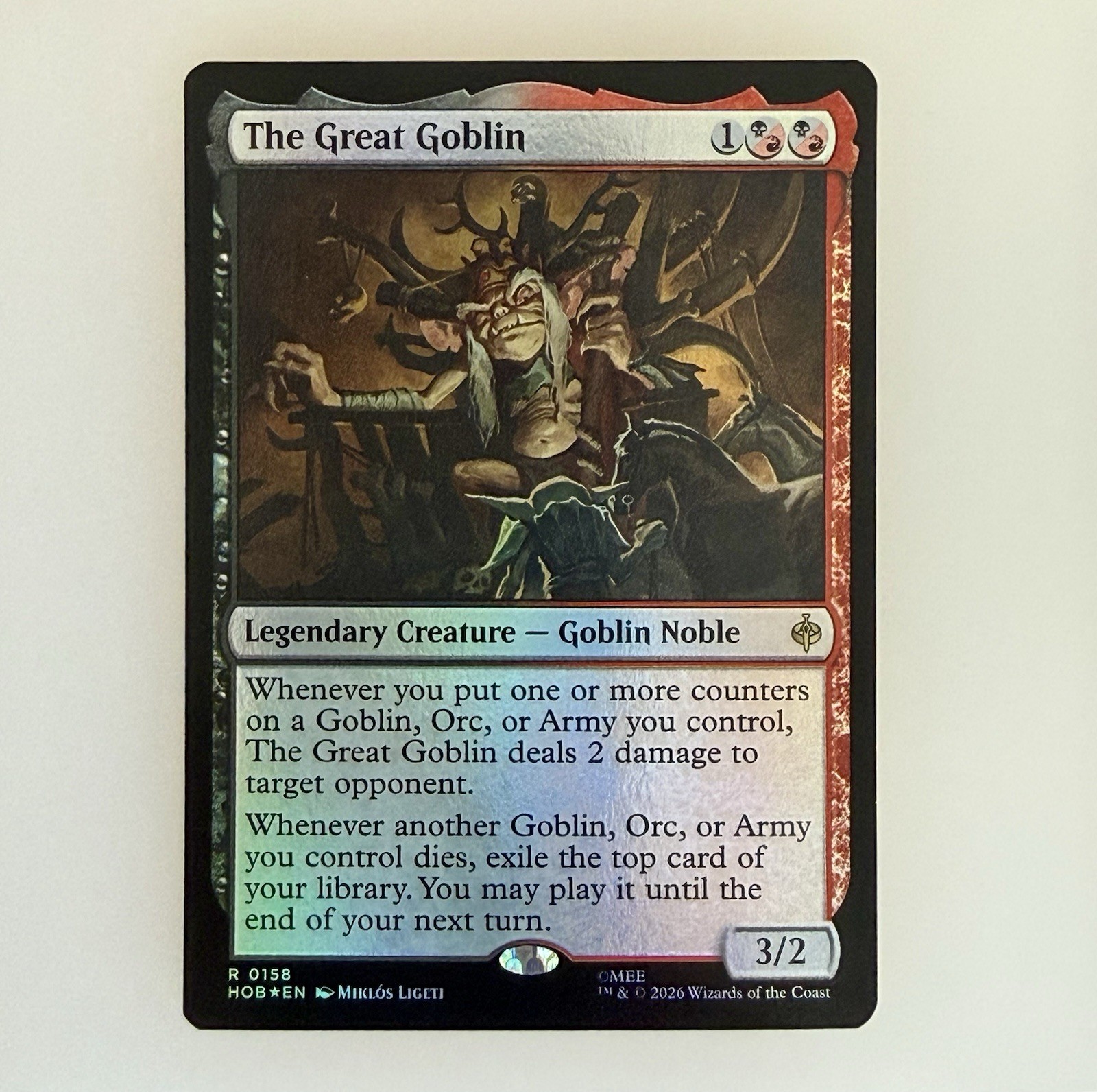 Magic: The Gathering The Great Goblin The Hobbit Foil NM