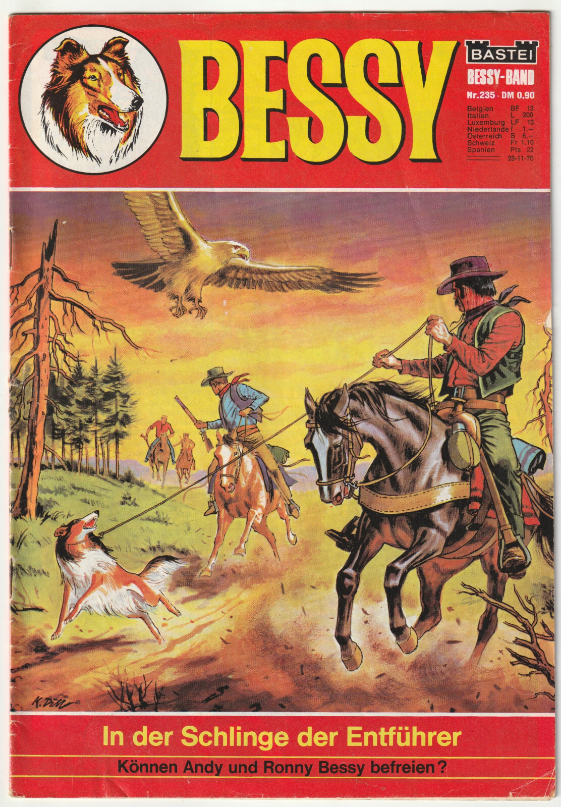 ✪ BESSY #235 Nel cappio dei rapitori, Bastei Editore 1969 COMICHEFT Z2