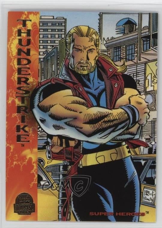 1994 Fleer Marvel Universe Series V Super Heroes Thunderstrike #151 c2s