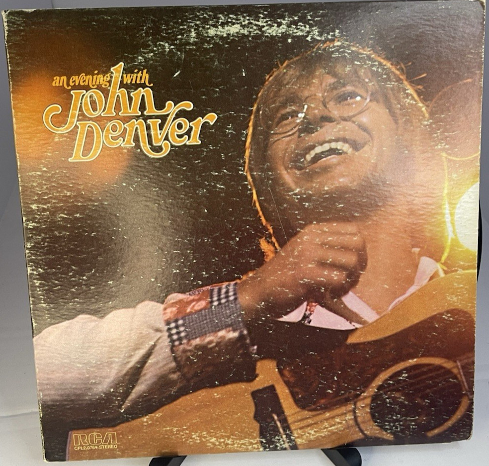 John Denver An Evening With John Denver Vinyl LP 1975 RCA CPL2-0764 Folk Country