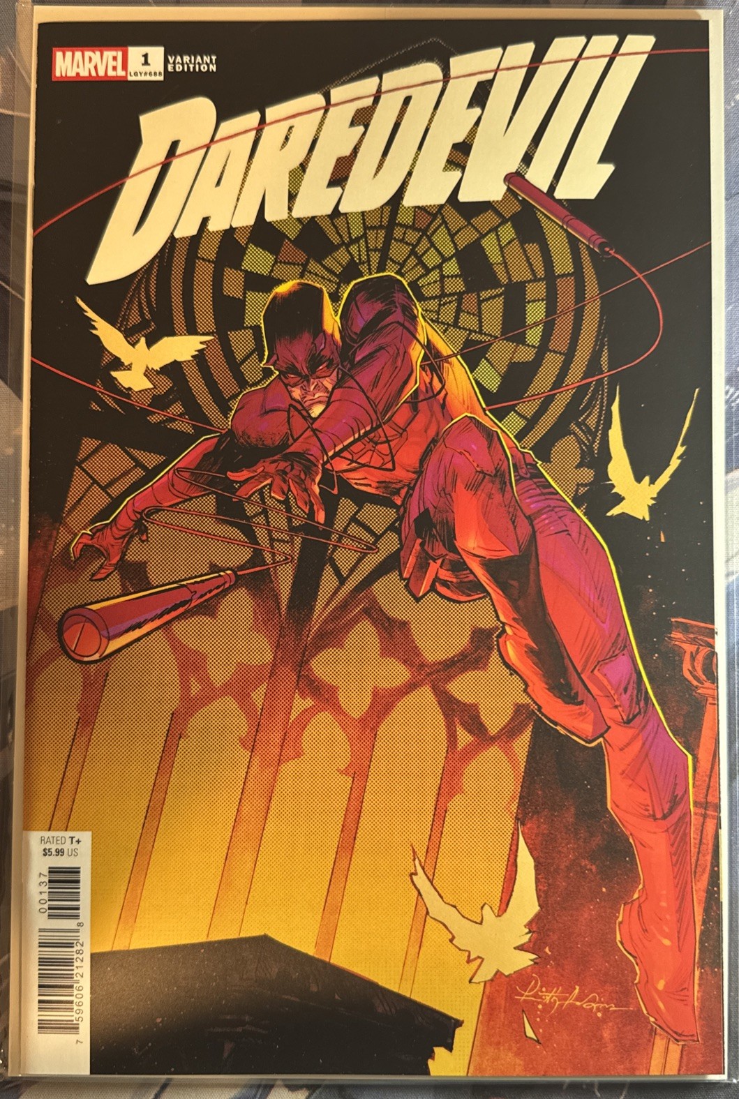DAREDEVIL #1 - PARTHA PRATIM TRADE VARIANT RATIO 1:200 NUMERO CHIAVE 1° APP PRESAGIO