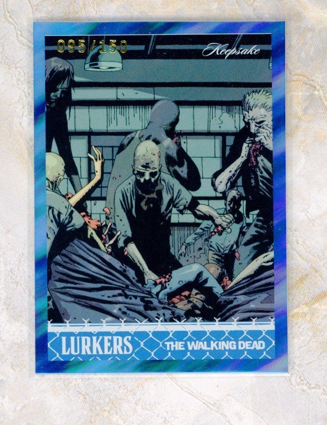 2026 The Walking Dead Keepsake Premiere #96 Lurkers Blue Lava /150