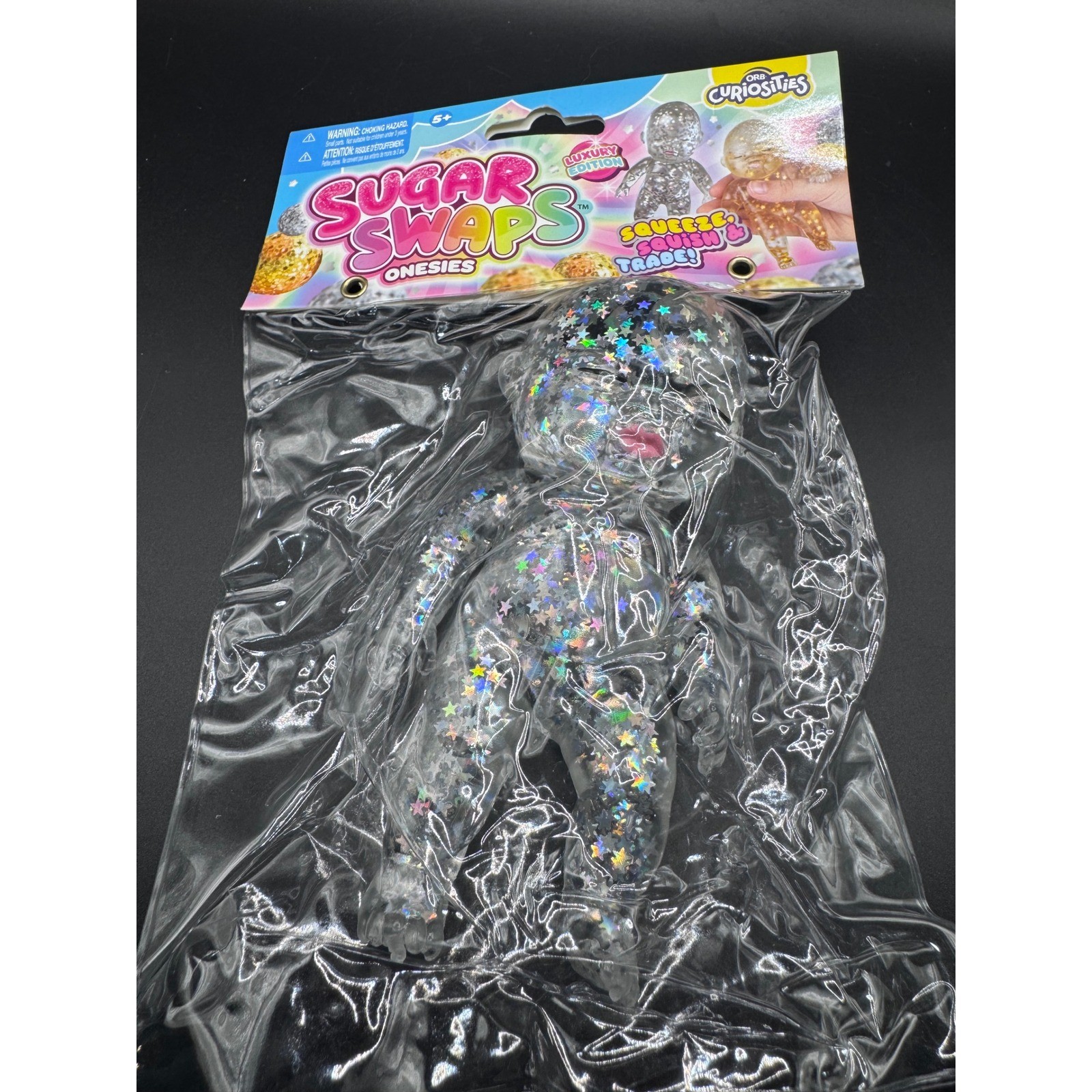 Orb Curiosities Sugar Swaps Luxury Edition Squishy Star Glitter Figure Giocattolo 5in