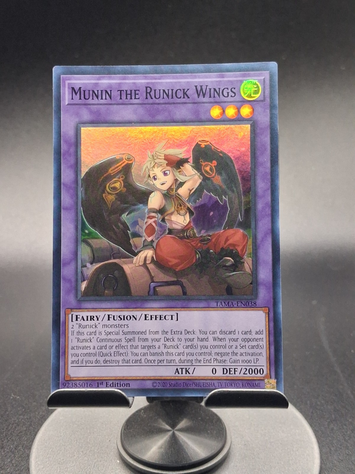 Yugioh! Munin the Runick Wings - TAMA-EN038 - Super Rara - 1° Edizione Near Mint