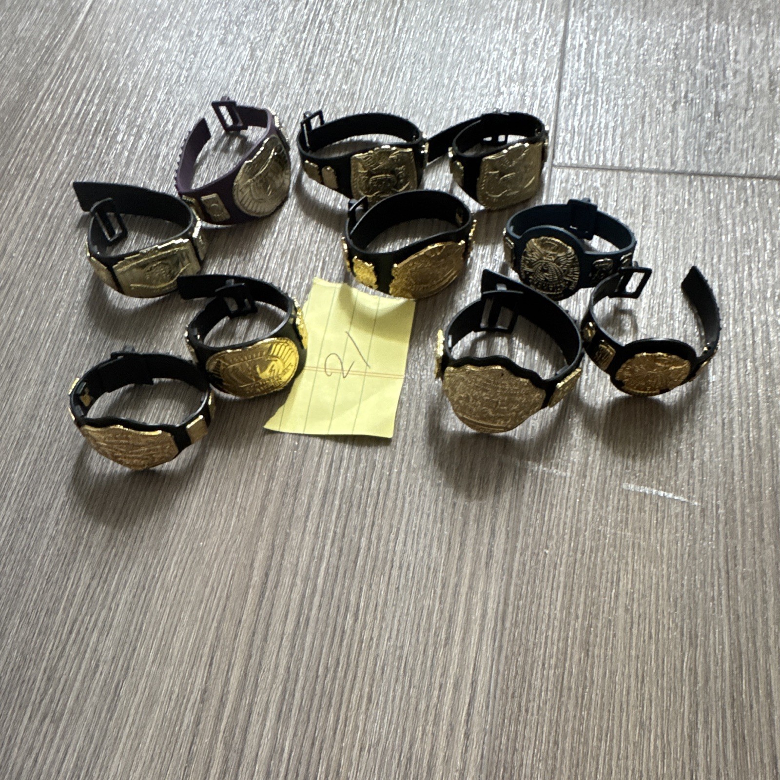 WWE Jakks x10 Wrestling Figure Accessories Championship Belts world tag IC bello