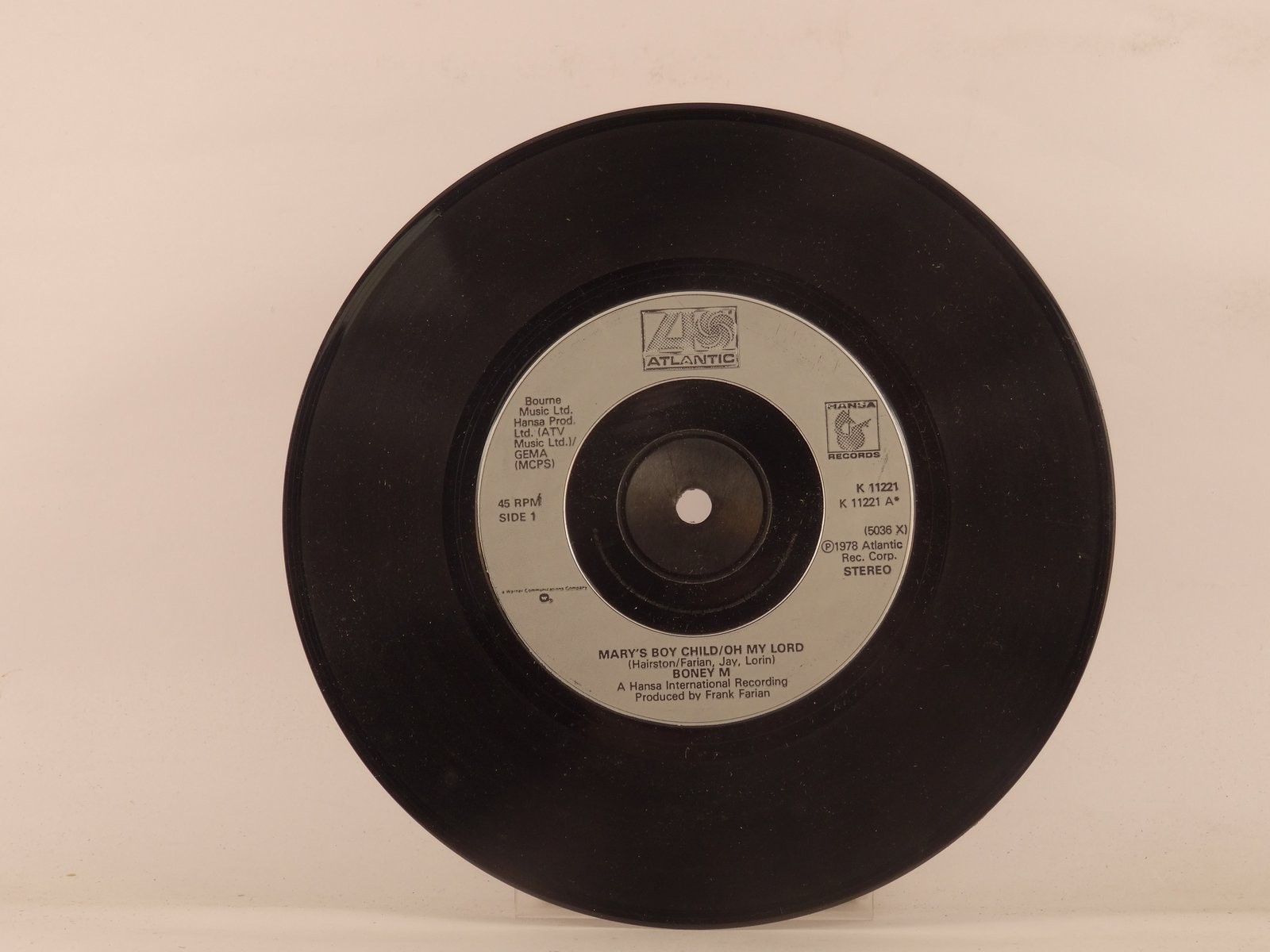 BONEY M MARY'S BOY CHILD/OH MY LORD (8) (137) 7" ATLANTIC
