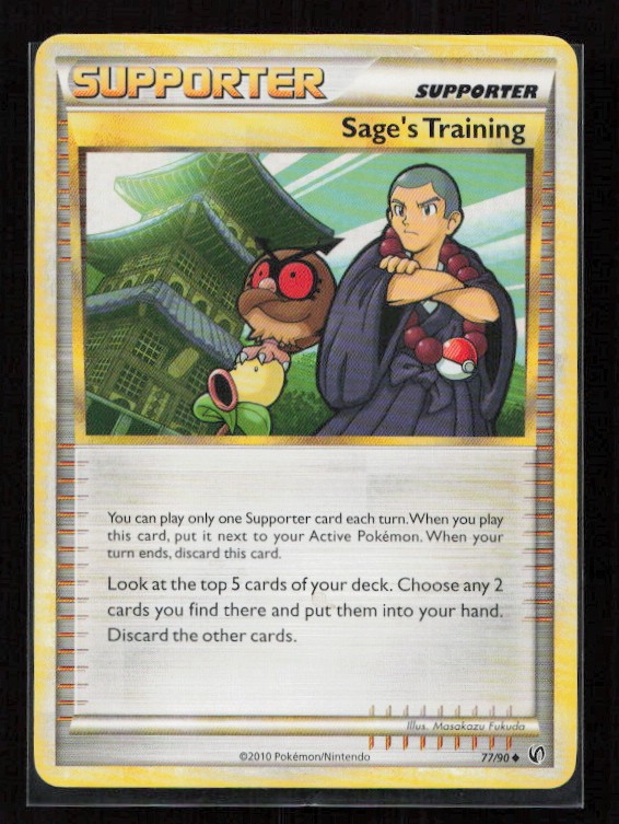 Sage's Training 77/90 Pokemon non comune HGSS imperterrito quasi nuovo