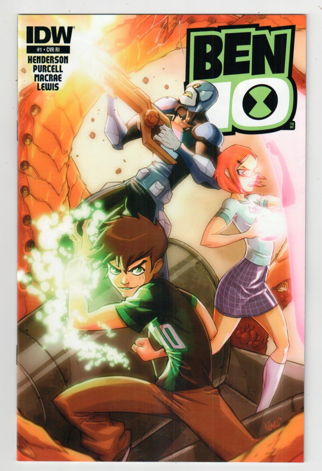 BEN 10 #1 IDW Comics 2013 Serie 1:10 Variante Incentive Cover RI di Eddie Nunez