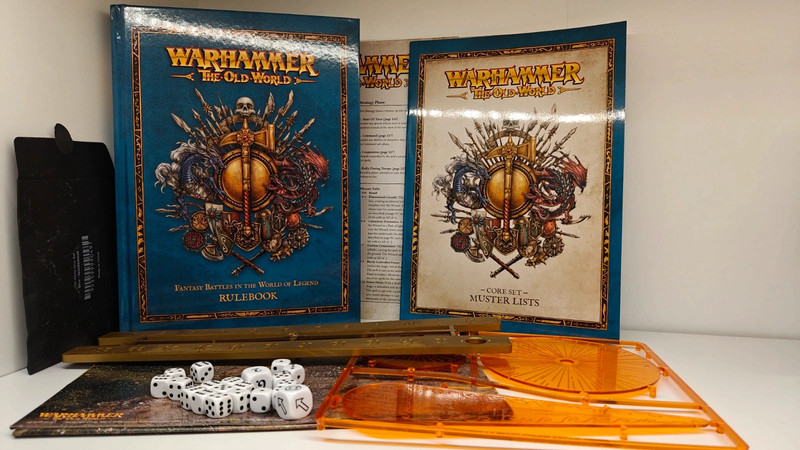 Warhammer the old world rulebook and core set gadgets