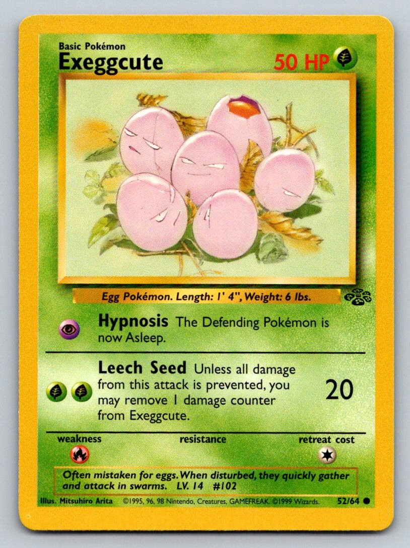 Exeggcute 52/64 LP Jungle Pokemon Unlimited