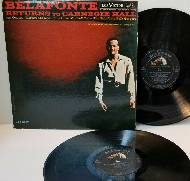 HARRY BELAFONTE Returns to Carnegie Hall 2xLP RCA LOC 6007 - Play Tested VG *C5