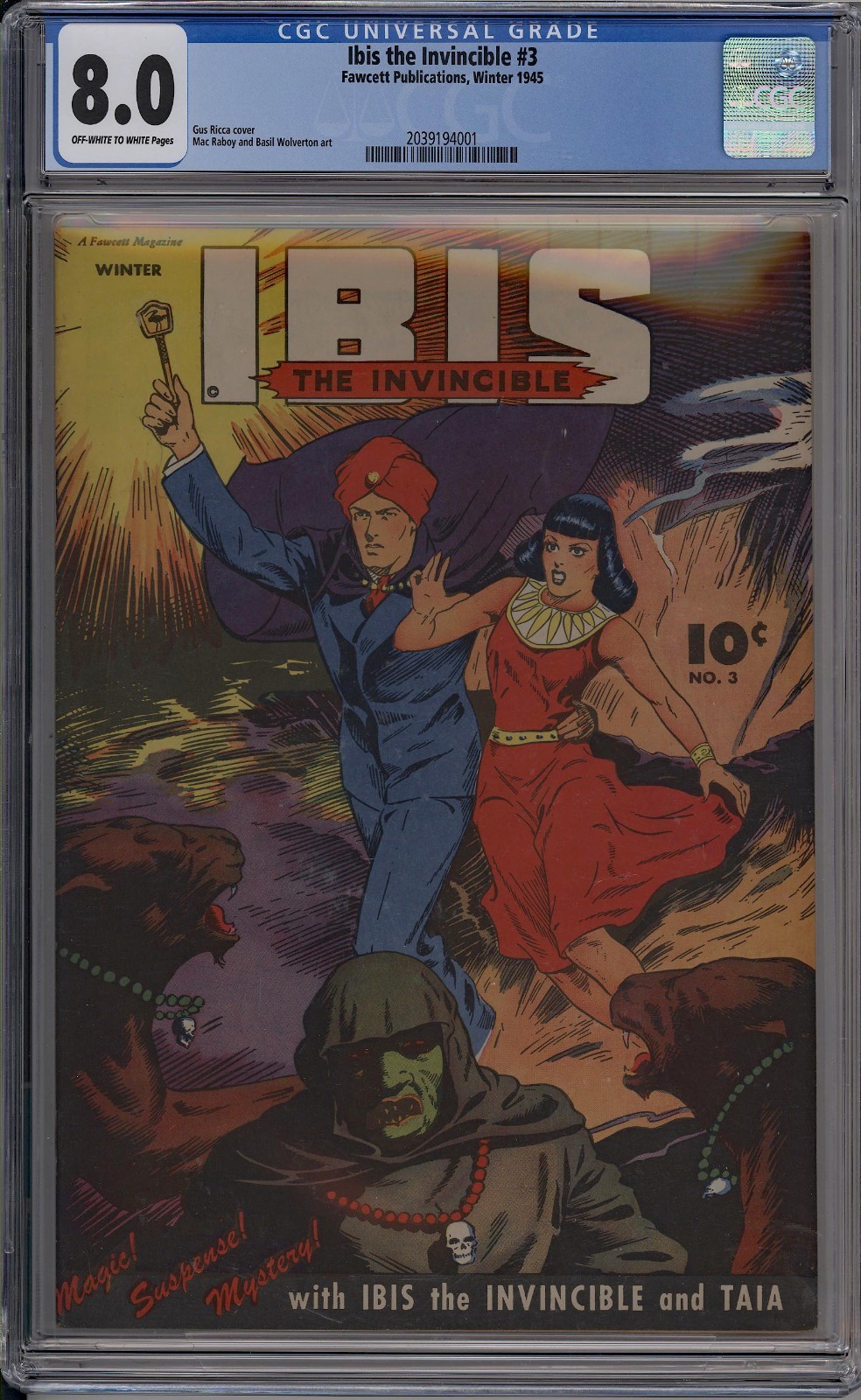 IBIS THE INVINCIBLE 3 CGC 8.0 - 2039194001 - Copertina Killer ghoul su Fawcett!