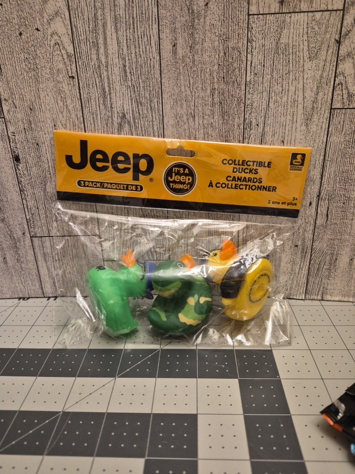 Jeep Confezione 3 Anatre da Collezione Verde/Giallo NUOVE