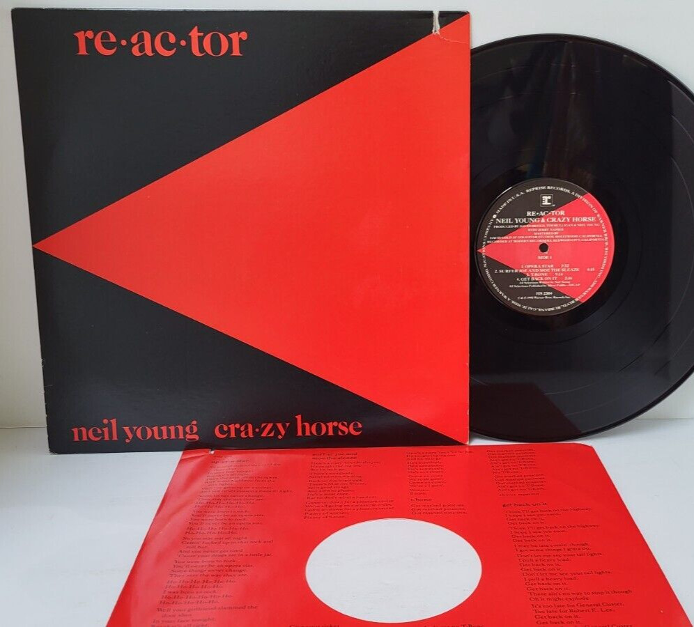 NEIL YOUNG & CRAZY HORSE Reactor 1981 LP reprise HS-2304 - Play Tested EX  *B4