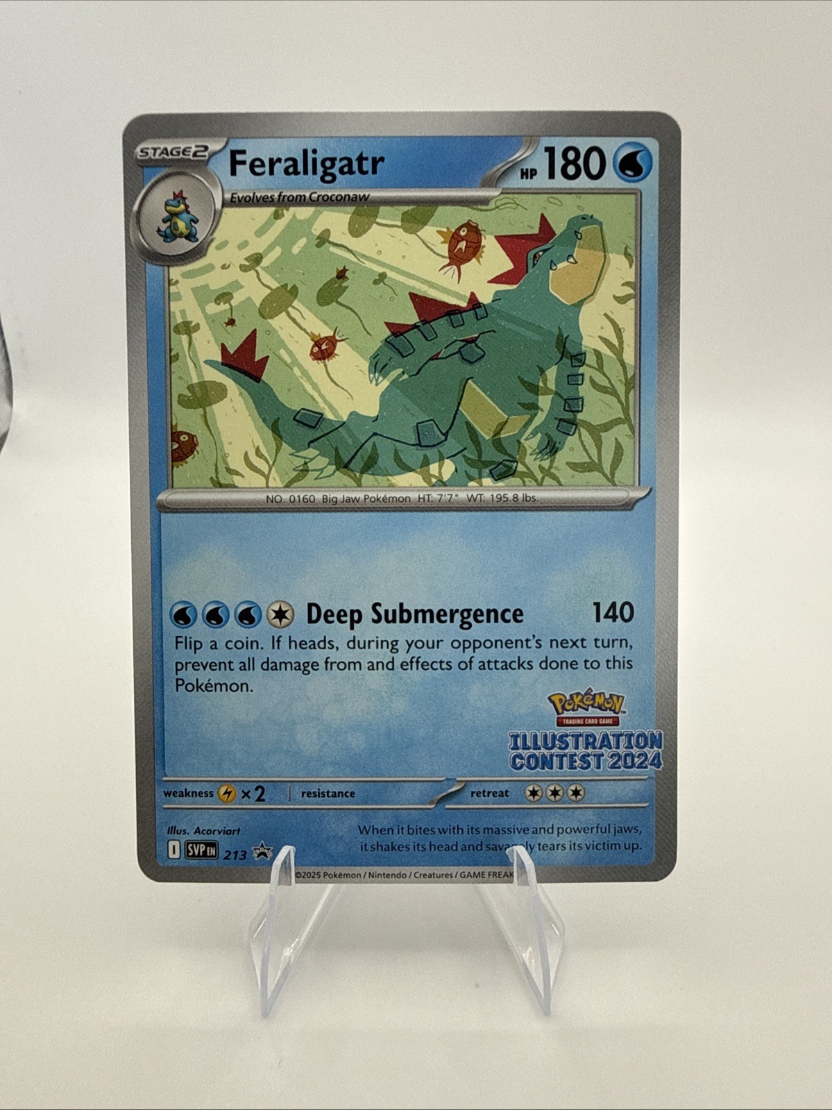 Feraligatr - 213 (Illustration Contest 2024) - Promo Scarlet & Violet - quasi nuovo 🔥