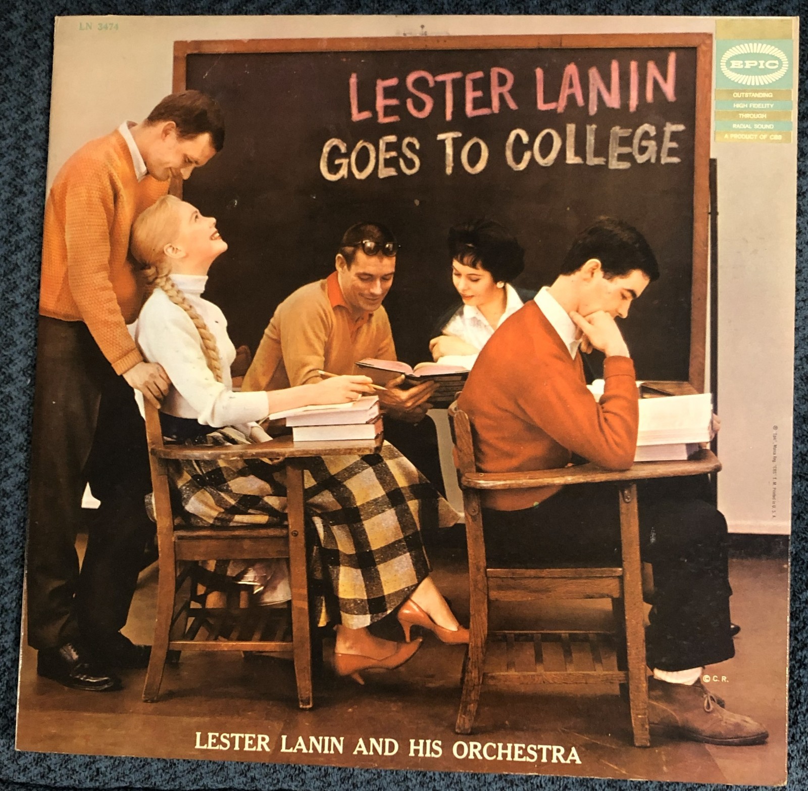 Lester Lanin Goes to College LP - 1958 Epic - Near Mint