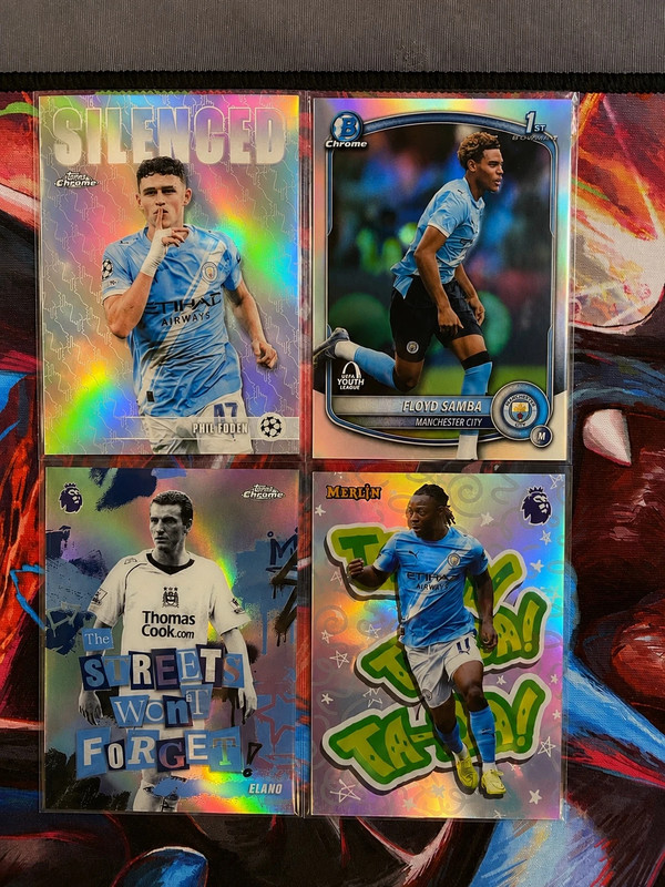 Topps Merlin 2025/26 Lot 4 Cartes Manchester City
