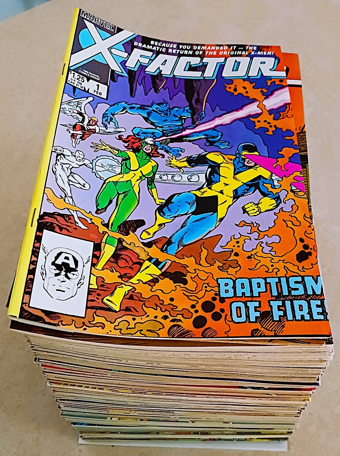 Lotto fumetti X-factor vintage età rame anni 80 Marvel set completo VF-MN
