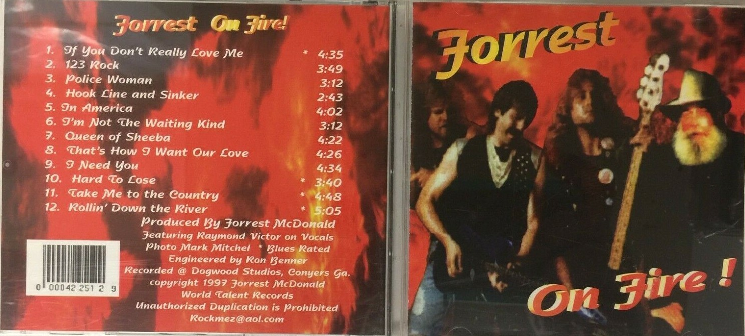 FORREST On Fire! AUDIO CD McDonnald 1997 Blues 12 Tracks 42251-2 Very Good!