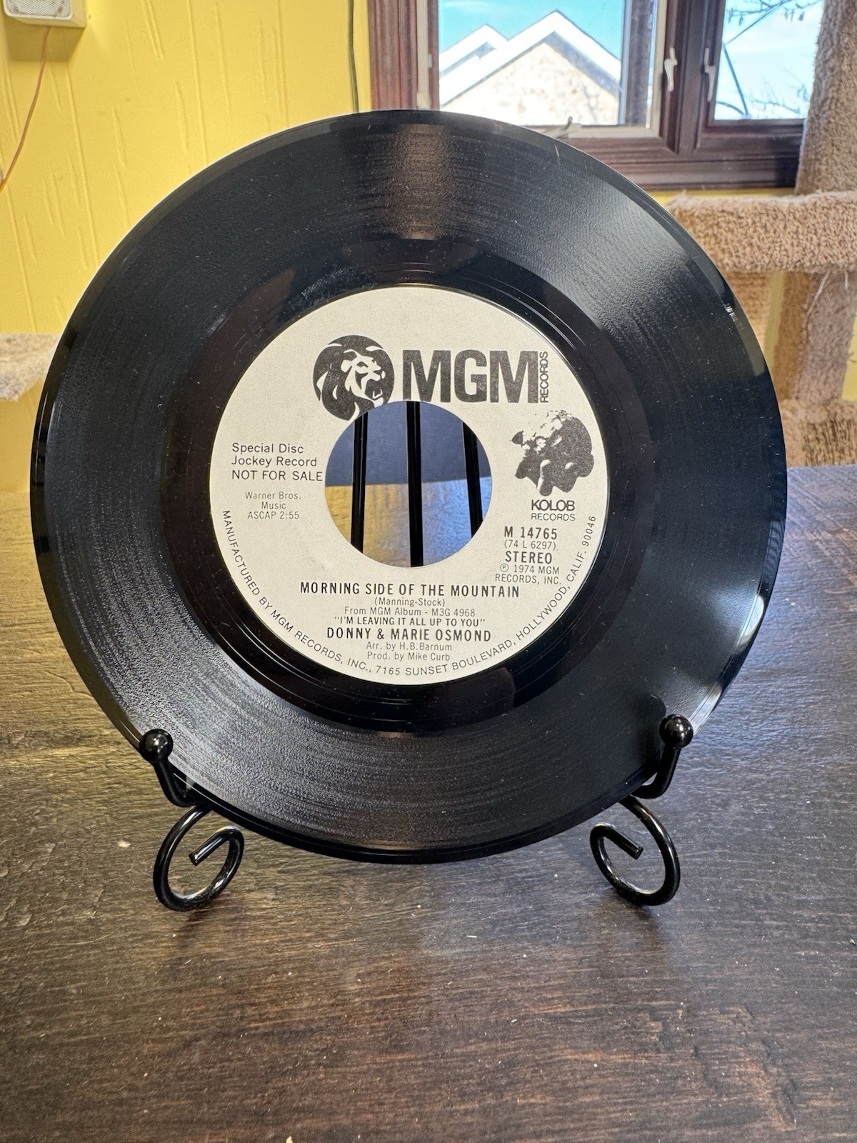 Donny & Marie Osmond Morning Side of the Mountain 45 DJ Promo MGM M 14765