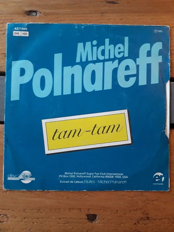 Vinyle 45t  Michel polnareff  tam tam