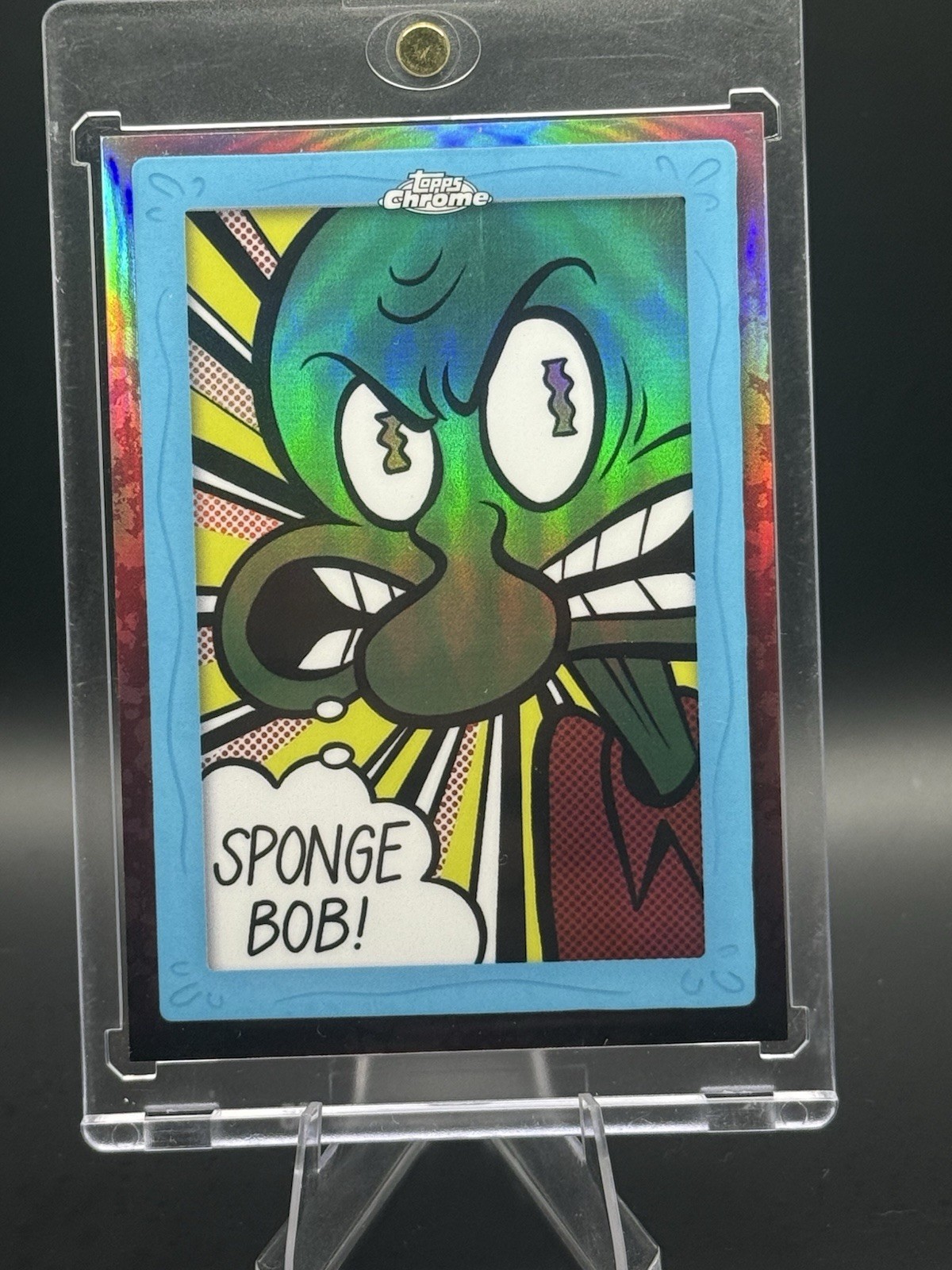 Topps Chrome 2025 SpongeBob Squidward's Gallery Art by Gyula Nemeith SSP #SG-8