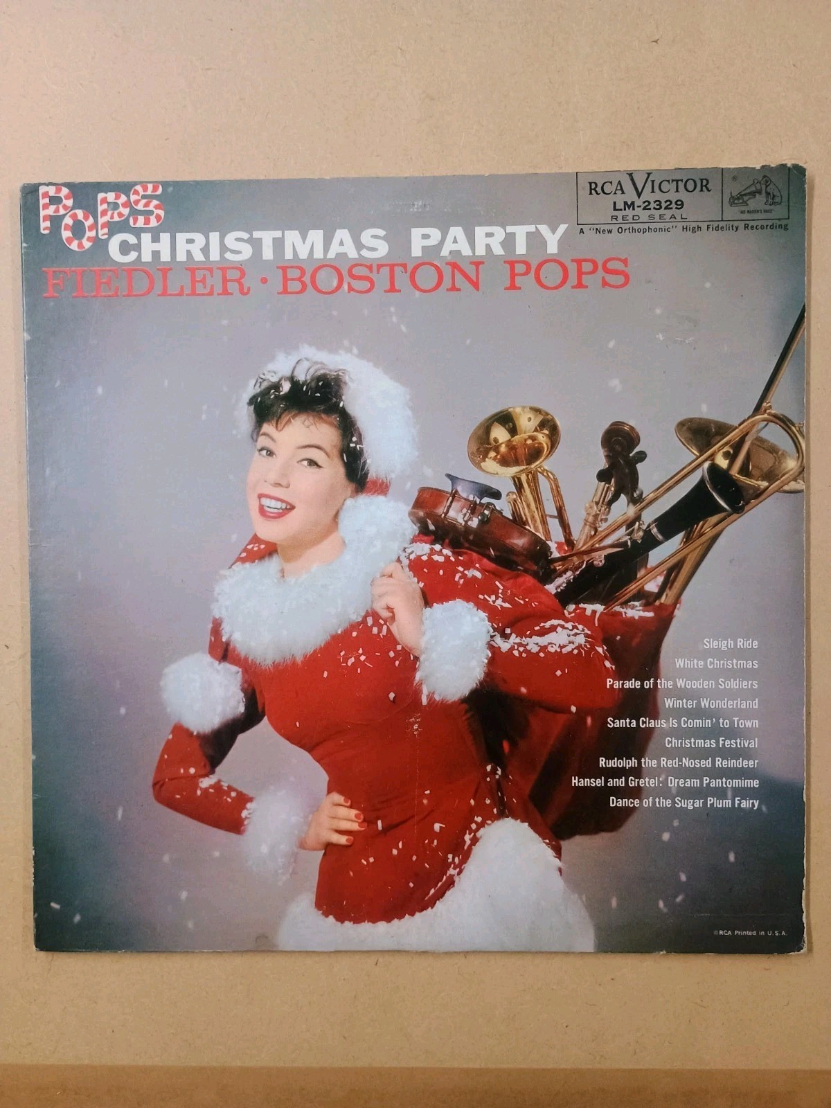 Arthur Fiedler Pops Christmas Party Boston Pops RCA LM-2329 Mono LP 1959