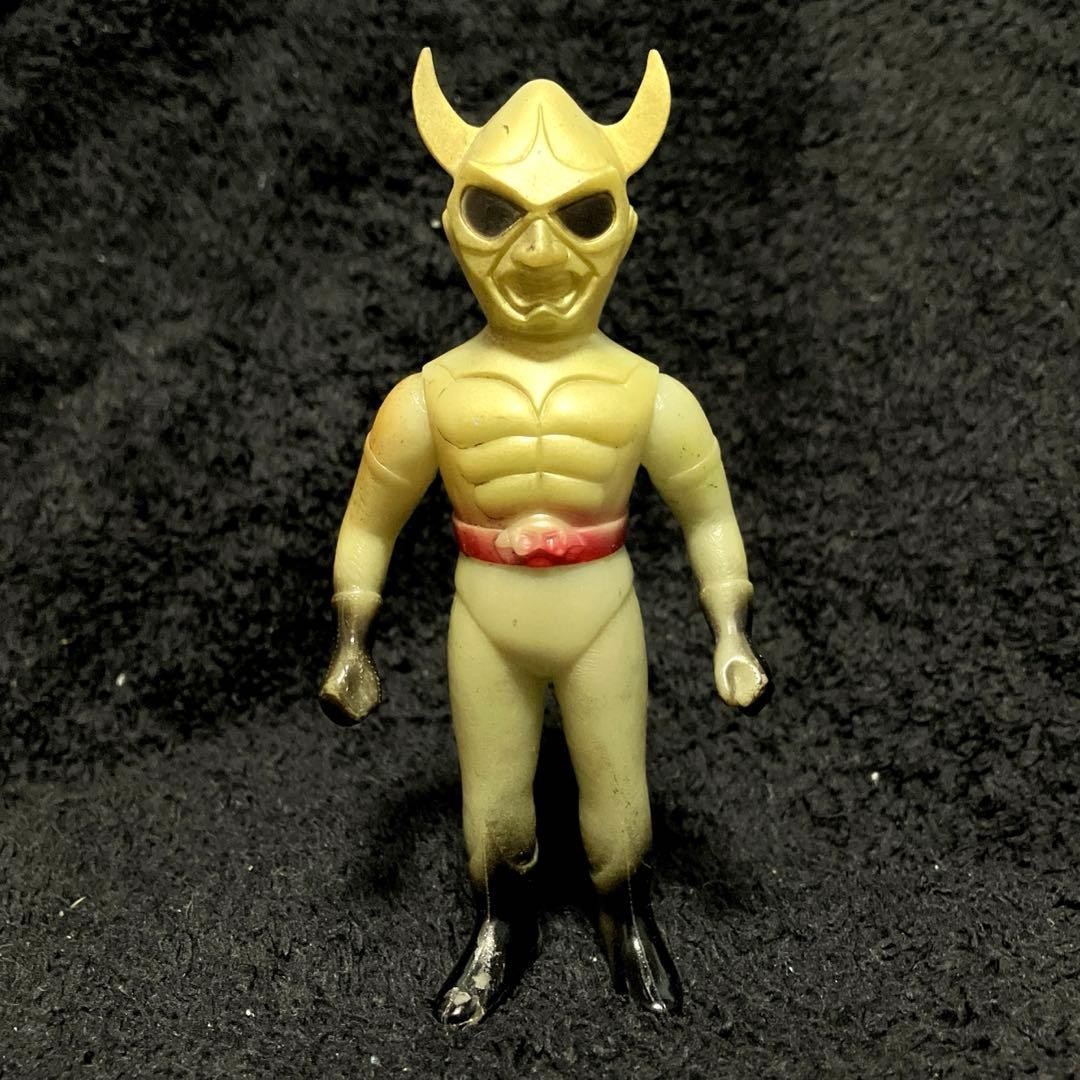 Figurina vintage Bullmark Tetsujin Tiger Seven Black Mask Sofubi in vinile...