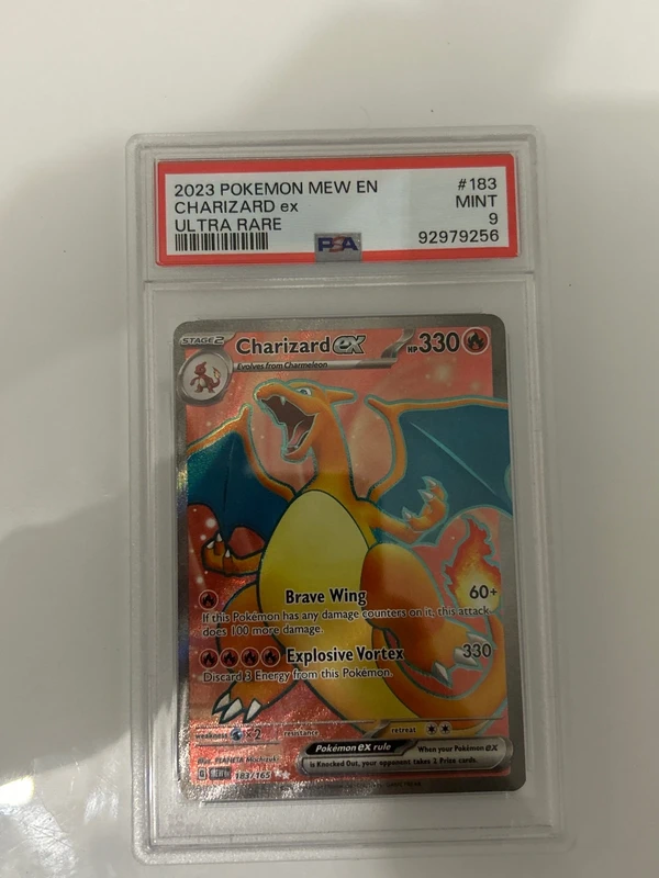 Carta Pokémon Charizard ex 183/165 Full Art PSA 9 MINT