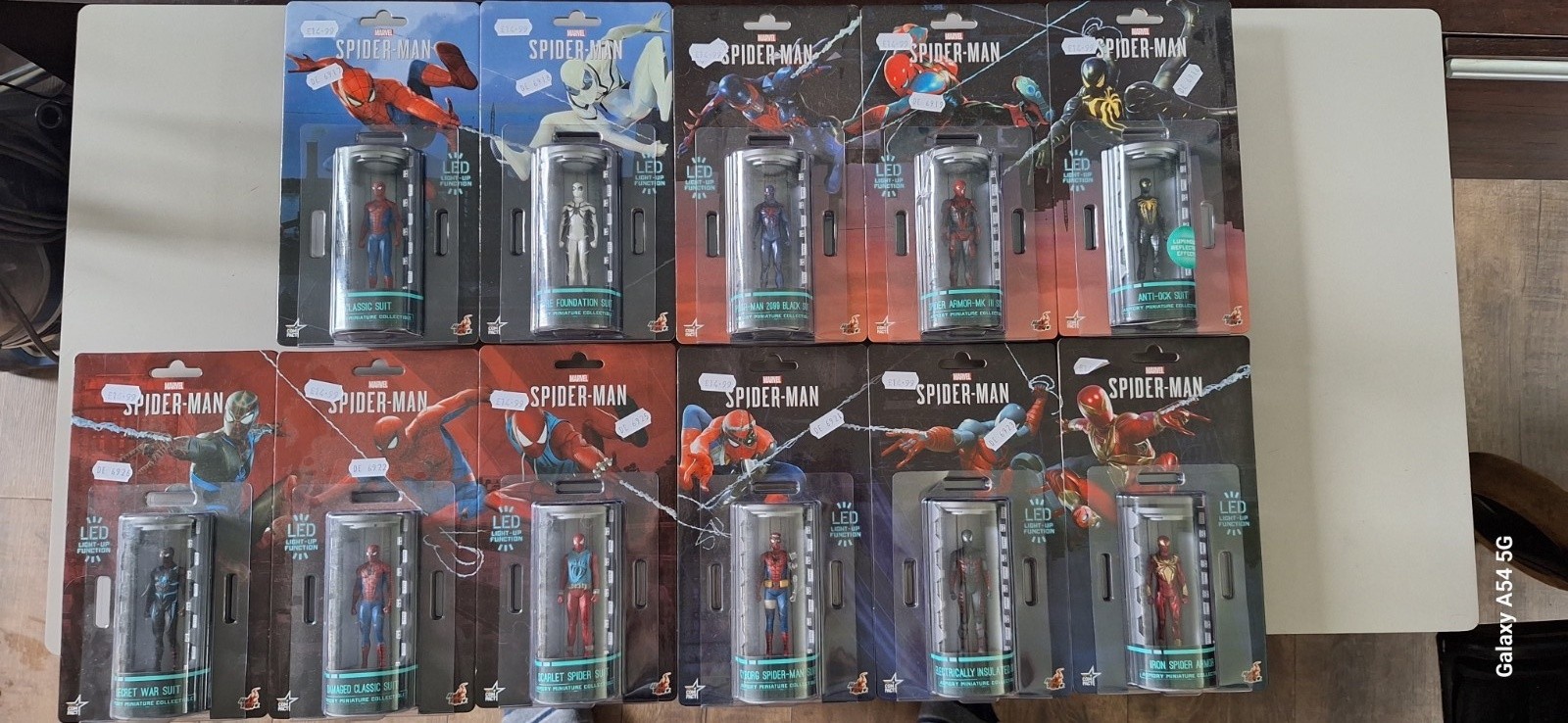 Hot Toys Spider-Man Armory Mini Lotto 11 Figurine PlayStation Gioco Serie 2 Completo