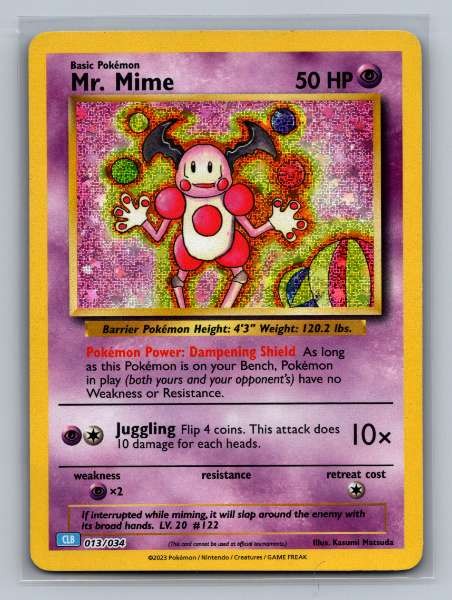 Mr. Mime Holo MP 013/034 Classic Collection Holo MP Pokemon TCG