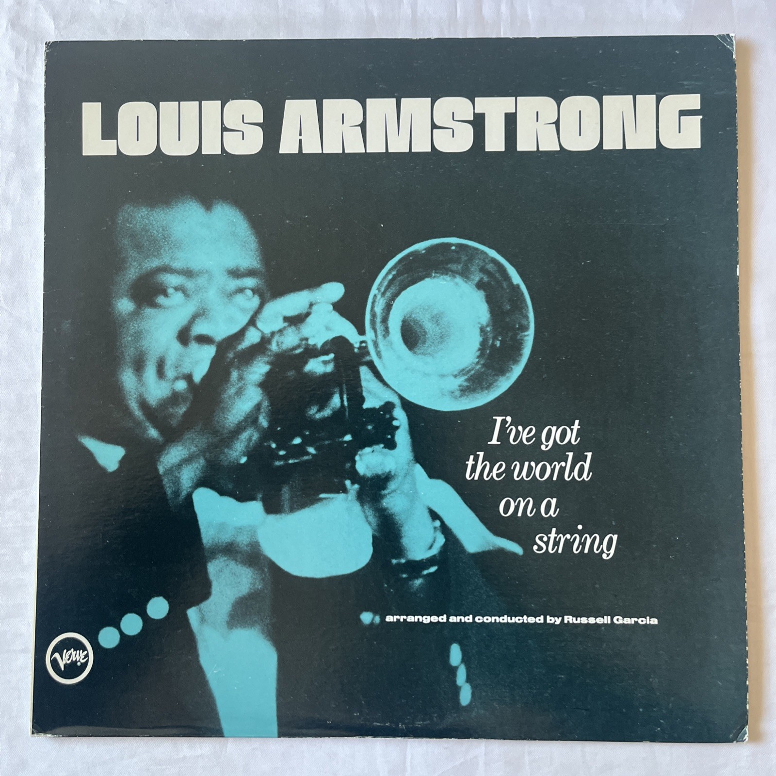 LOUIS ARMSTRONG - I'VE GOT THE WORLD ON A STRING, 1980 Verve LP 50-5720 JAZZ!
