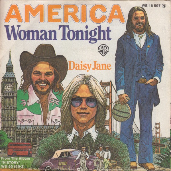America - Woman Tonight / Daisy Jane (7", Single) (Very Good Plus (VG+)) - 39028