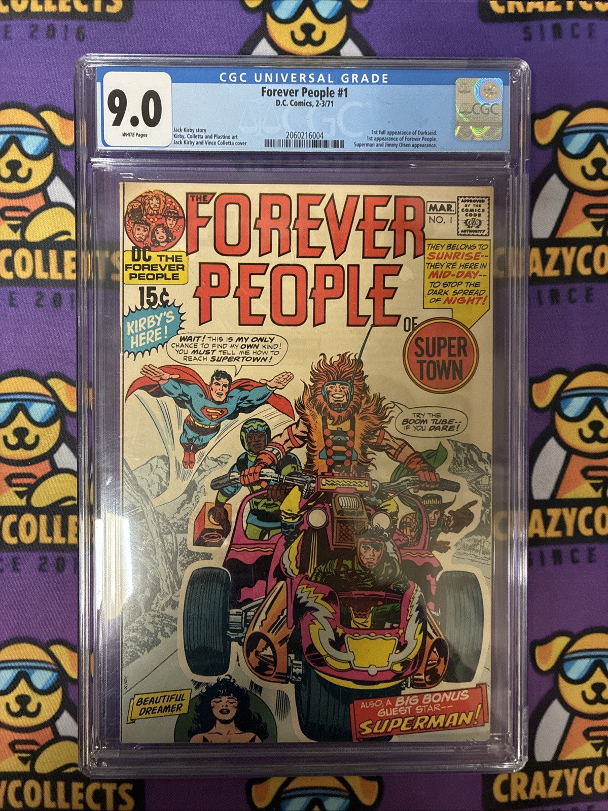 Forever People #1 DC Comics 1971 1st Full Appearance Darkseid CGC 9.0 Beautiful!