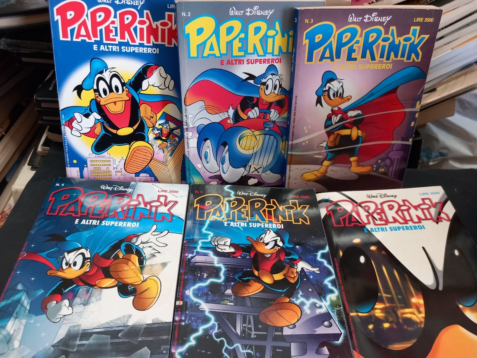 Paperinik E Altri Supereroi nn. 1 , 2 , 3 , 4 , 5 , 6, walt Disney Company  1993