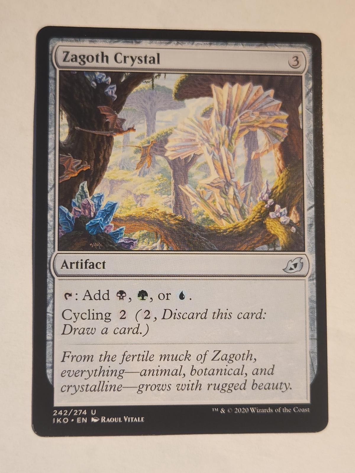 Zagoth Crystal 242 Ikoria: Tana dei Behemoth Magic: The Gathering LP non comune