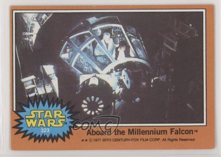 1977 Topps Star Wars a bordo del Millennium Falcon #323 0f6