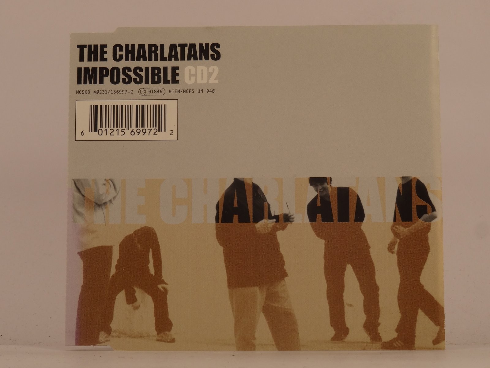 THE CHARLATANS IMPOSSIBLE (CD2) (H47) 4 Track CD Single plus Picture Sleeve UNIV