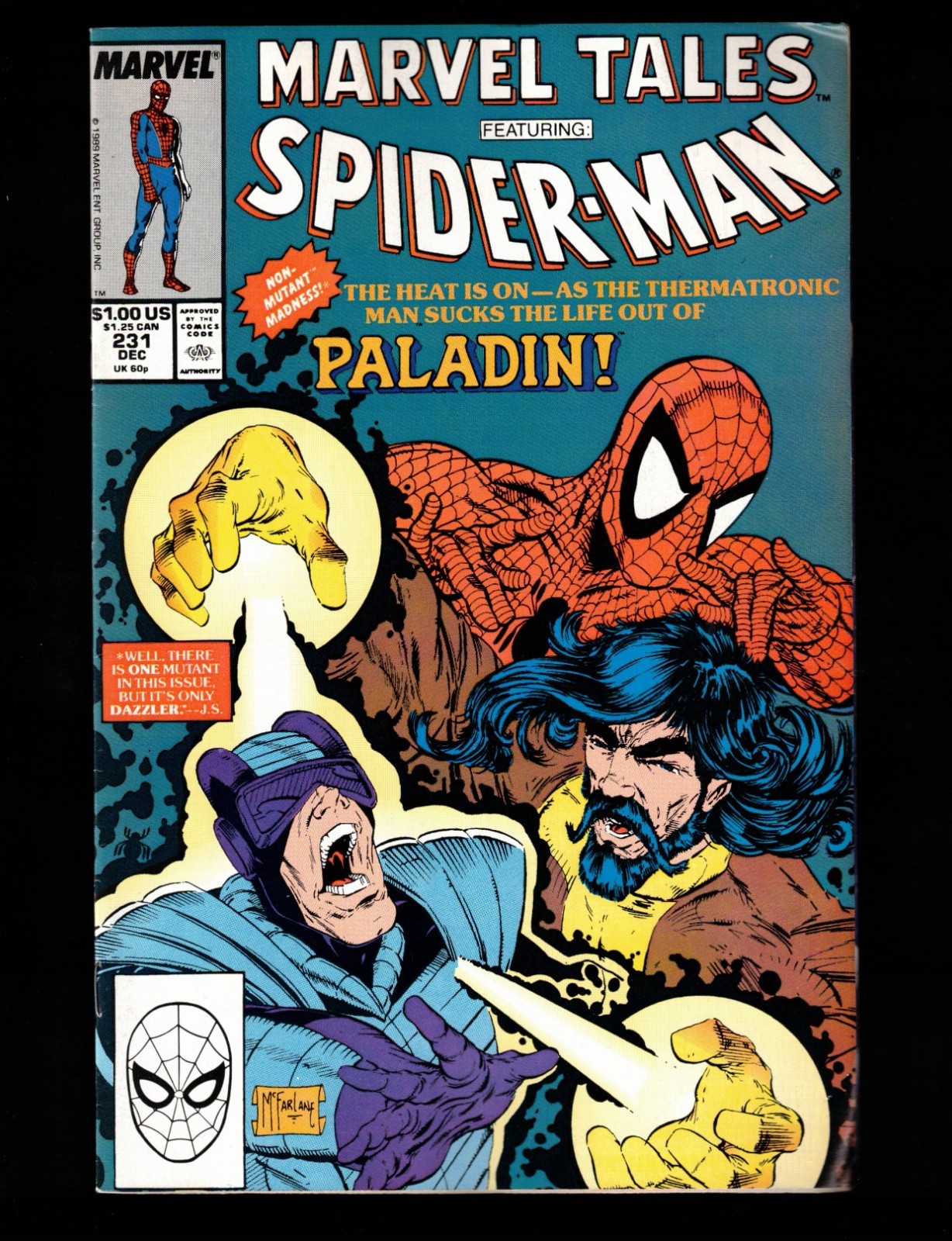Marvel Tales #231 Spider-Man!  Paladino!  Copertina McFarlane 1989 F/VF